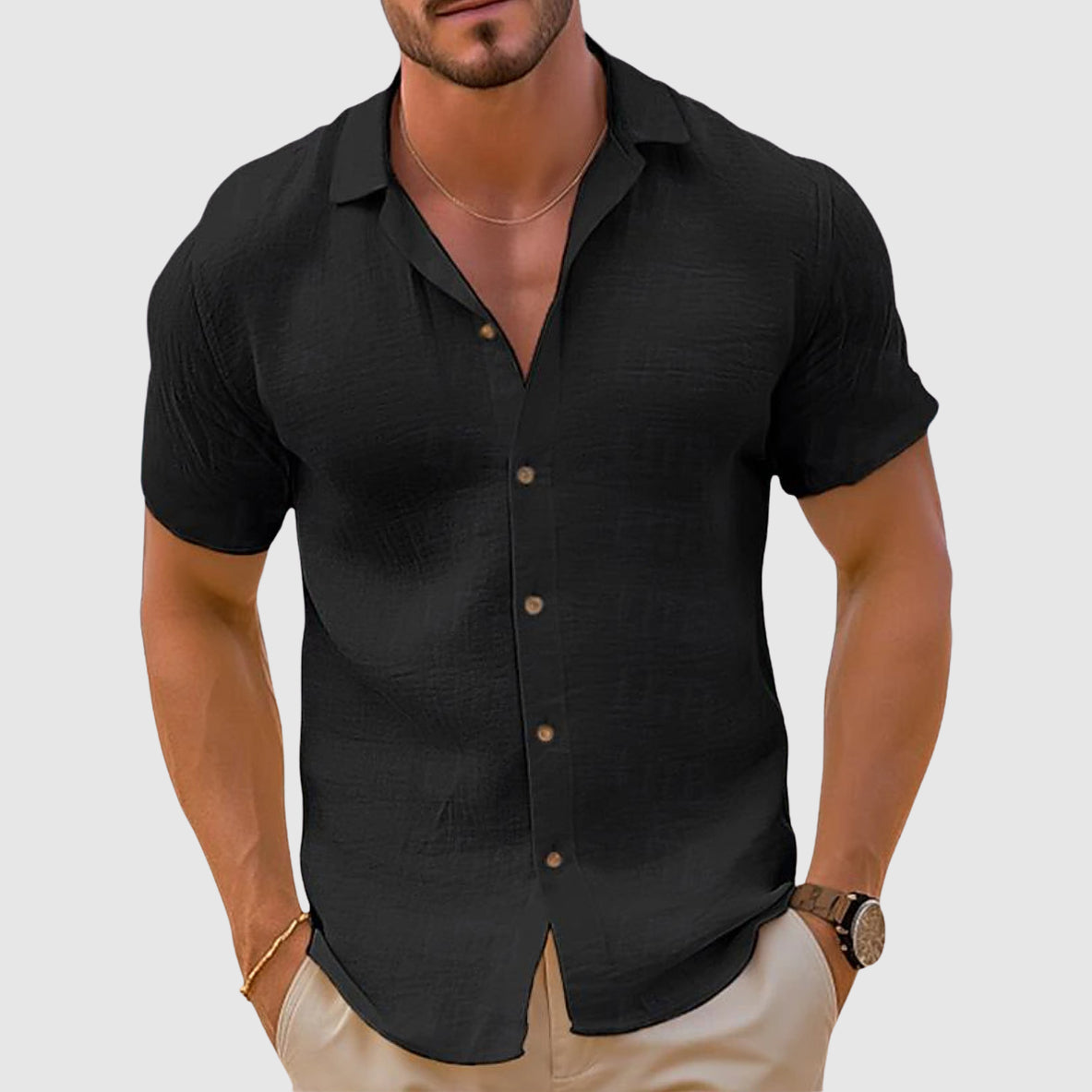 Lorenzo Vitali island linen shirt